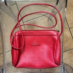Liz Claiborne Red Leather Crossbody Bag